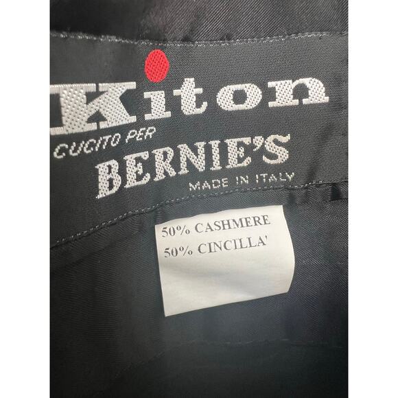 NEW Kiton Cashmere Chincilla 3 Button Overcoat Charcoal Gray Size XL JL - Picture 7 of 12